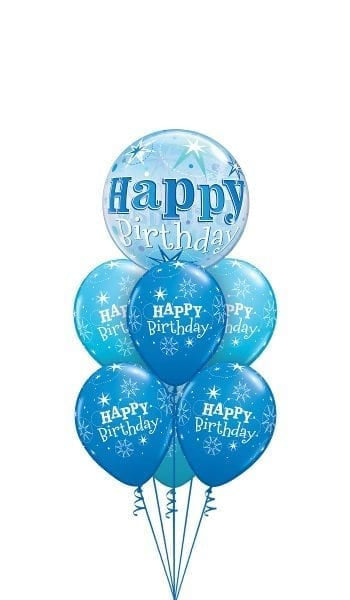 - Birthday Blue Starburst Sparkle Ballonboeket