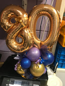 Balloon Centerpiece met folie cijfer