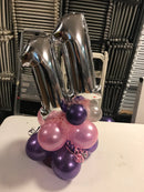 Balloon Centerpiece met folie cijfer