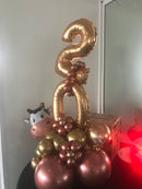 Balloon Centerpiece met folie cijfer