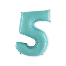 - Folie cijfer licht blauw