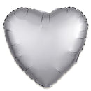Folieballon Hart Satin Onbedrukt