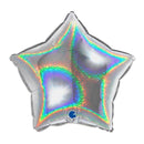 Folieballon Ster Glitter Onbedrukt