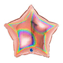 Folieballon Ster Glitter Onbedrukt