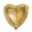 Folieballon Hart Glitter Onbedrukt