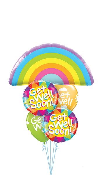 - Get Well Rainbow Ballonboeket