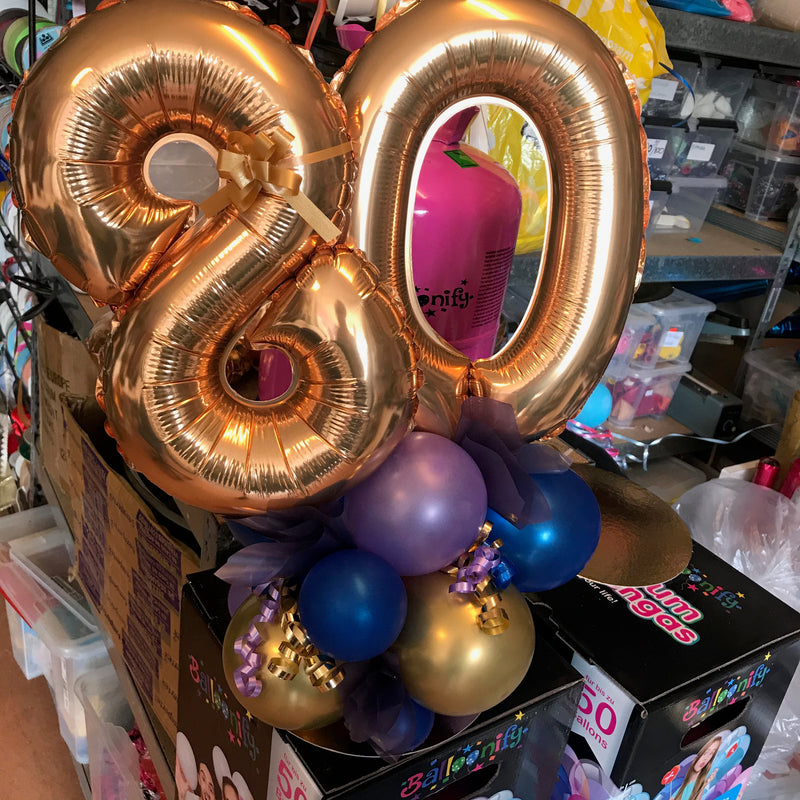 Balloon Centerpiece met folie cijfer