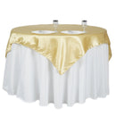 .Satijn vierkant tafelkleed