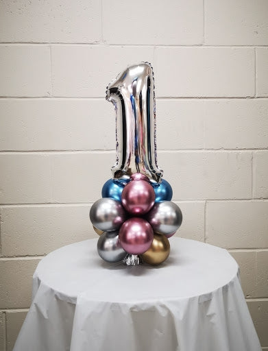 Balloon Centerpiece met folie cijfer